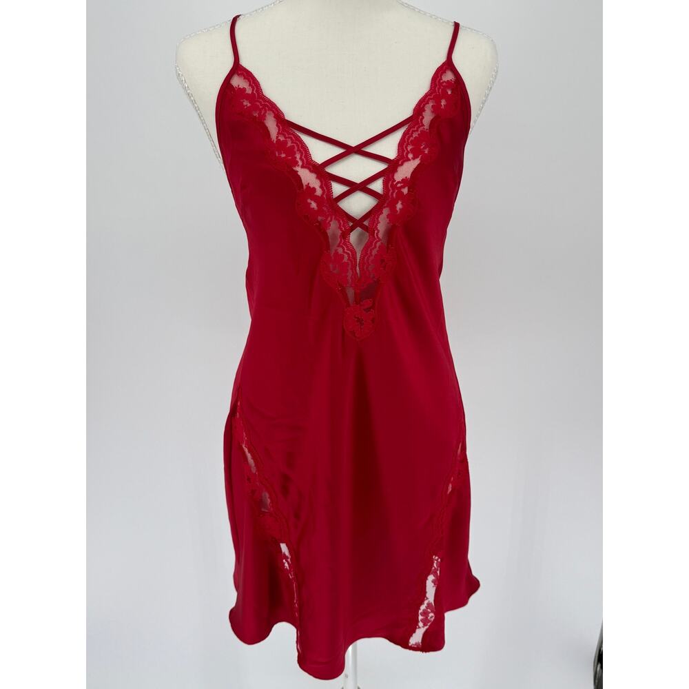 Victorias Secret NWT 2-PIece Set Red Slip Dress S and Robe XS Lingerie Sleepwear - Picture 2 of 11